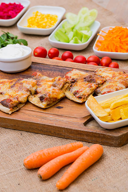 Carrots and Flatbread Steak Sandwich