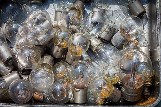 istock Closeup of electric light bulbs 525793667