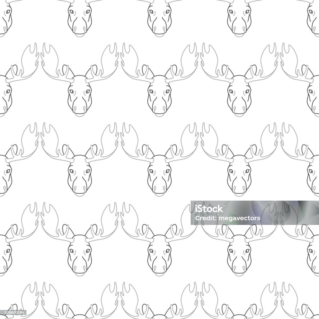 Pattern Background With A Deer Head Pattern Elk Stock Illustration ...