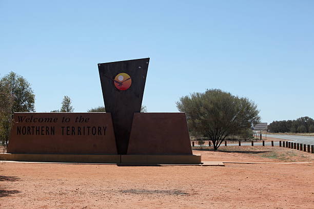 istock Northern Territory border sign on the Stuart Highway 525801098