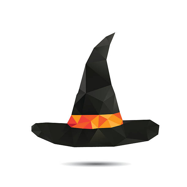 Halloween Wektor tle. Trójkąty kapelusz – artystyczna grafika wektorowa