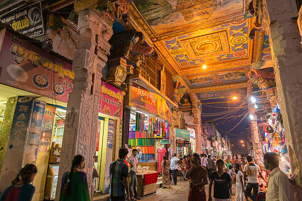 meenakshi templo - madurai imagens e fotografias de stock