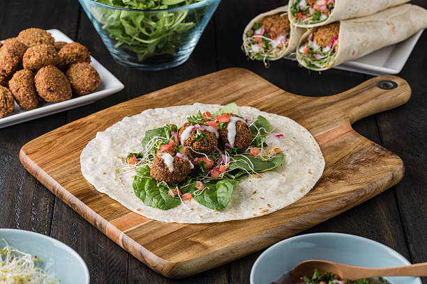 istock Vegan Falafel Wrap With Salsa 525803724