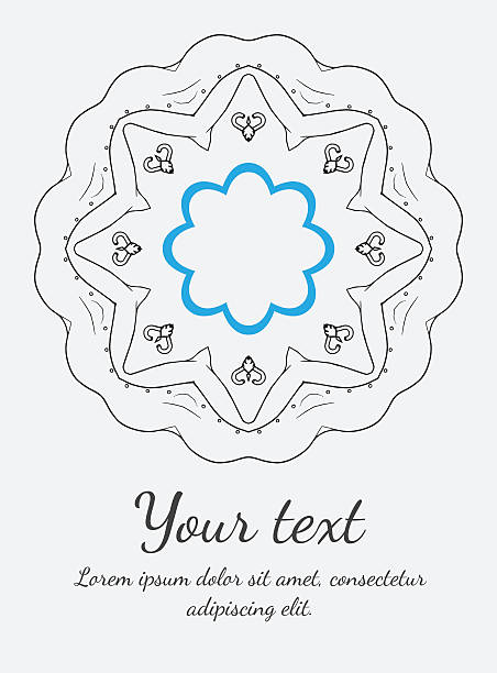 Rond ornement floral vector. Invitation, carte ou une bannière modèle. En dentelle - Illustration vectorielle