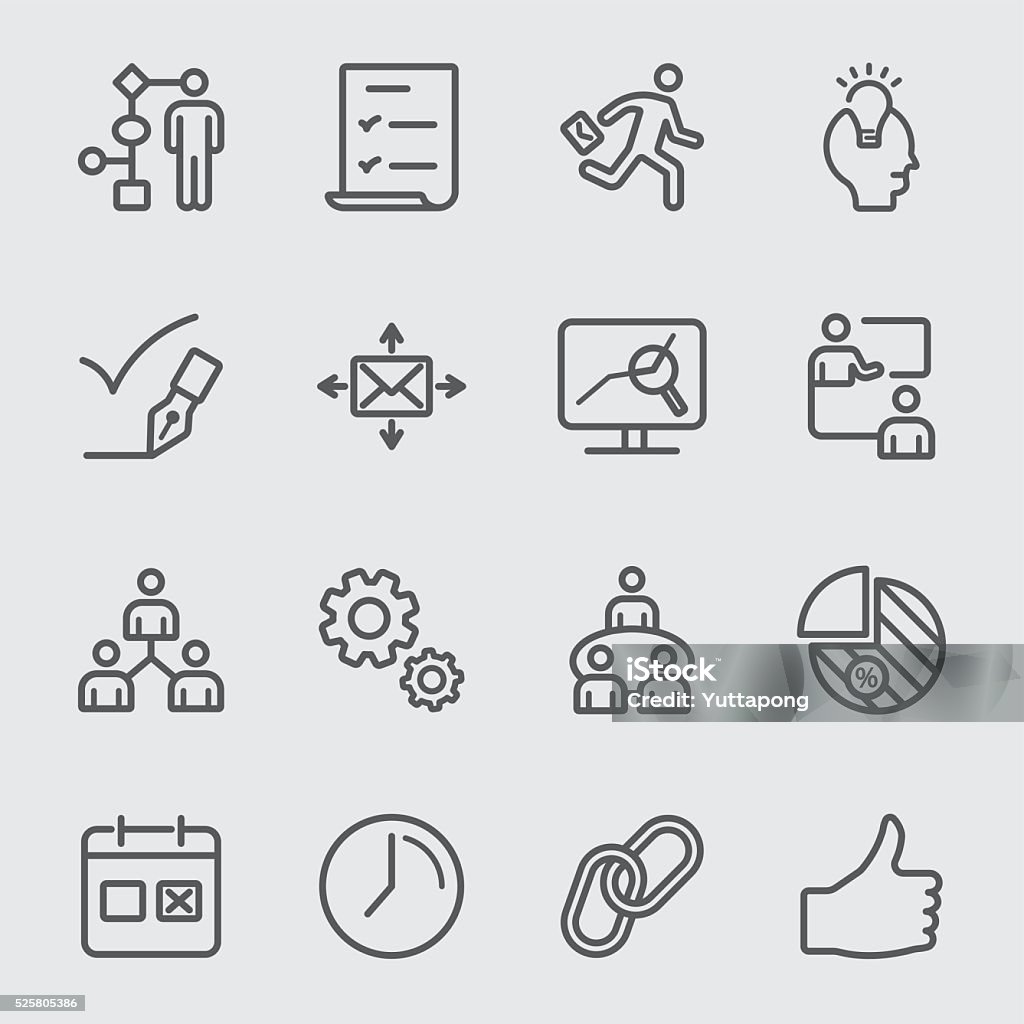 Workflow line icon Icon Symbol stock vector