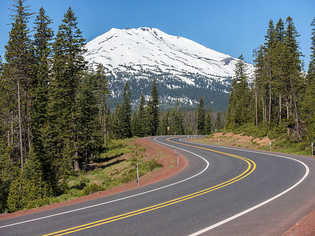 istock Mt Bachelor and road, near Bend, Oregon 525806270