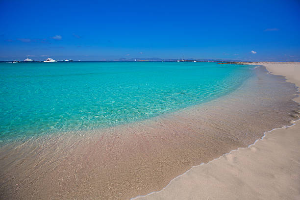 formentera illetes illetas тропический пляж возле ибица - illetas стоковые фото и изображения