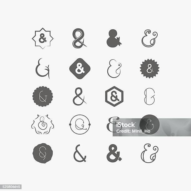 Ampersand Stock Illustration - Download Image Now - Ampersand, Vector, Modern