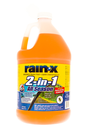 Rainx Windshield Washer Fluid Stock Photo - Download Image Now