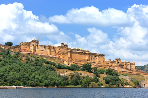 famous architecure heritage Amber Fort of Jaipur, Rajasthan, India.