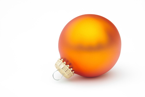 orange christmas ball