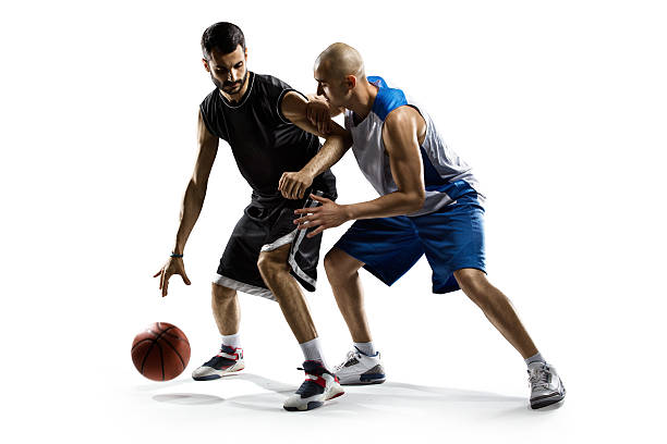 istock Two basketball players in action 525807437