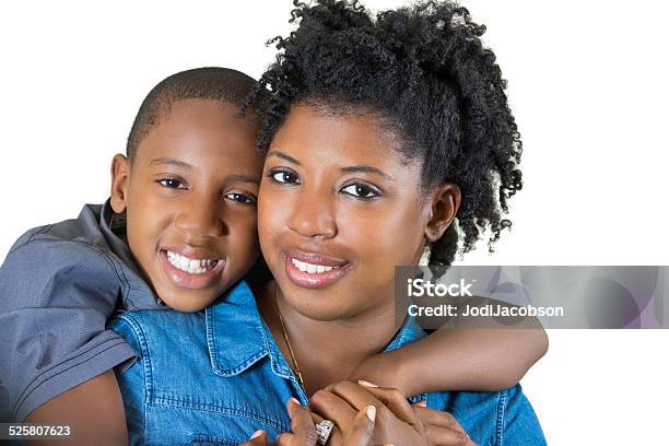 Afro American Mother With Her Adolescent Son Stock Photo - Download Image Now - Adolescence, African Ethnicity, African-American Ethnicity
