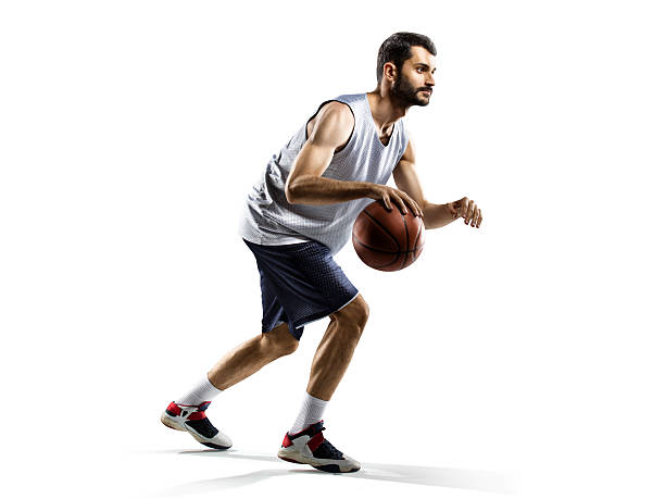 istock Basketball player in action isolated on white 525807735