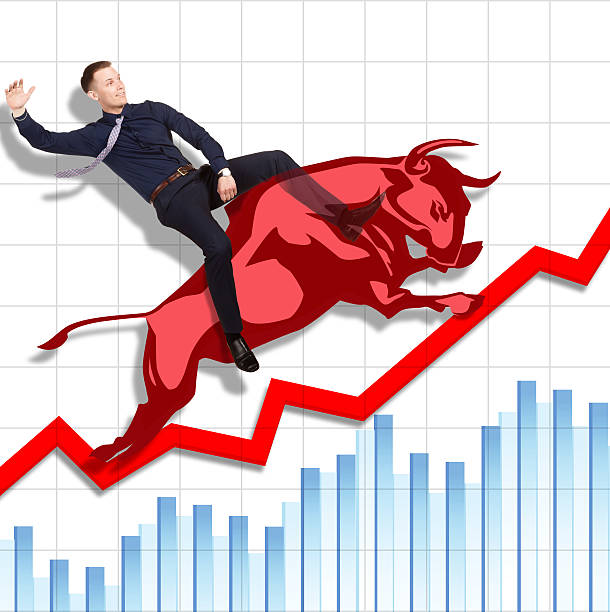 istock Risky but successful rodeo on Stock Exchange 525807830