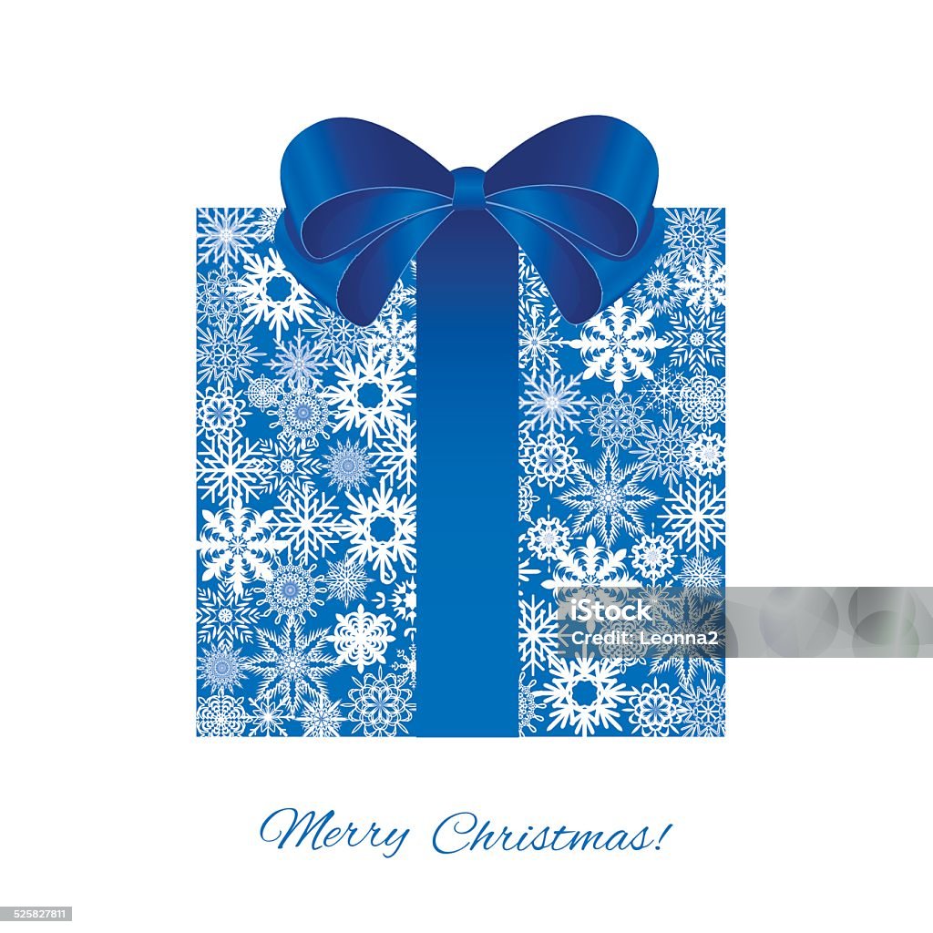 Christmas gift box made from snowflakes. Christmas background Christmas gift box made from snowflakes. Christmas background  Abstract stock vector