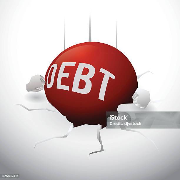 Debt Design Stock Illustration - Download Image Now - Abstract, Adult, Bank - Financial Building