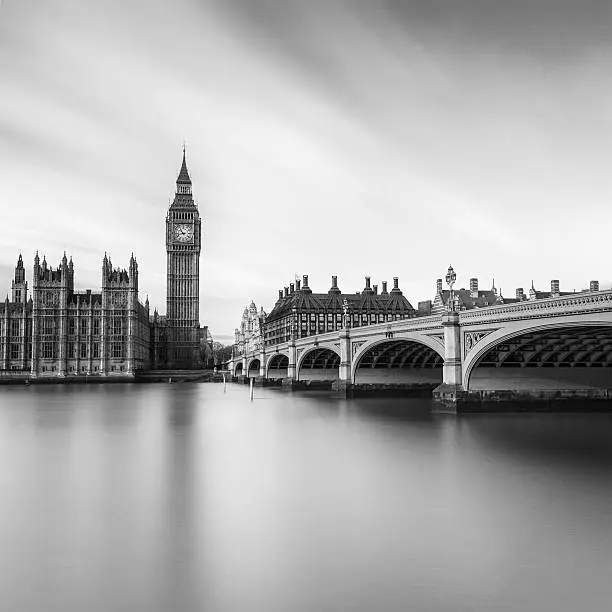 London's Houses of Parliament, Big Ben and Westminster Bridge