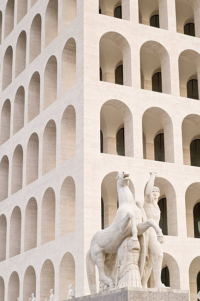 Squared Coliseum in Rome stock photo