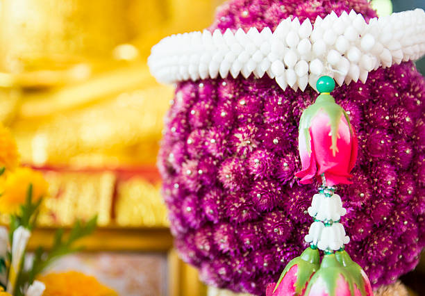 istock Globe amaranth and jasmine garland decoration 525834555