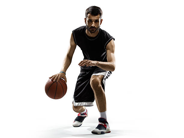istock Basketball player in action isolated on white 525835041