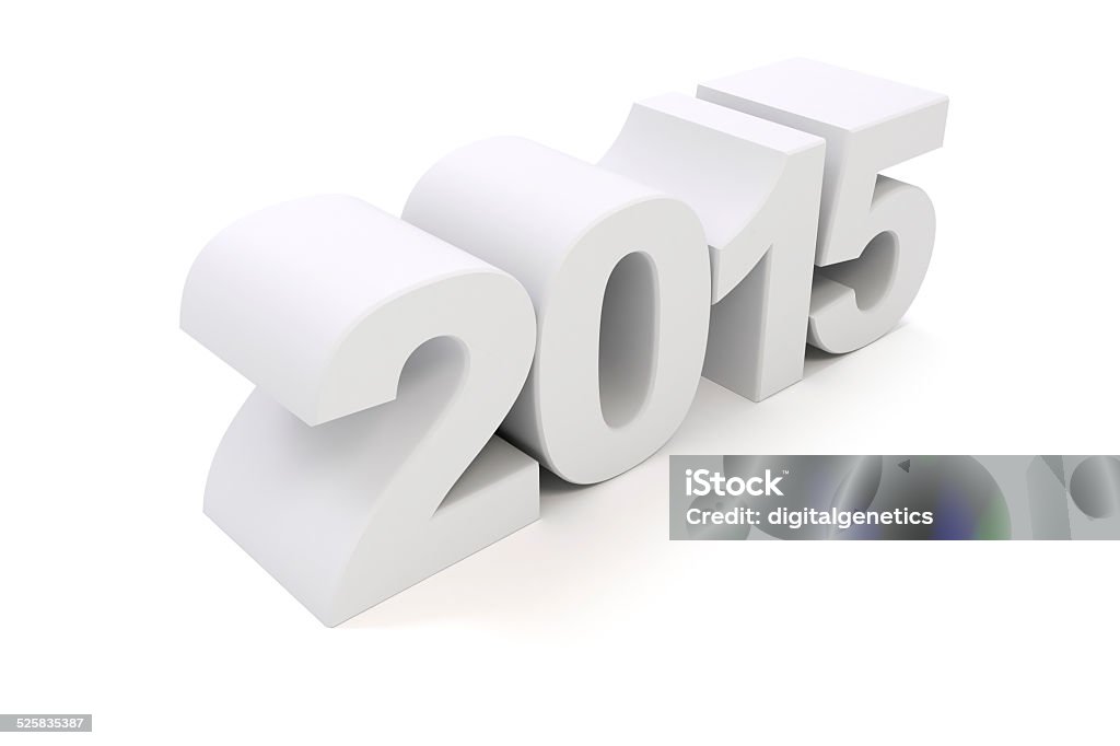 3d - 2015 text on white background 2015 Stock Photo