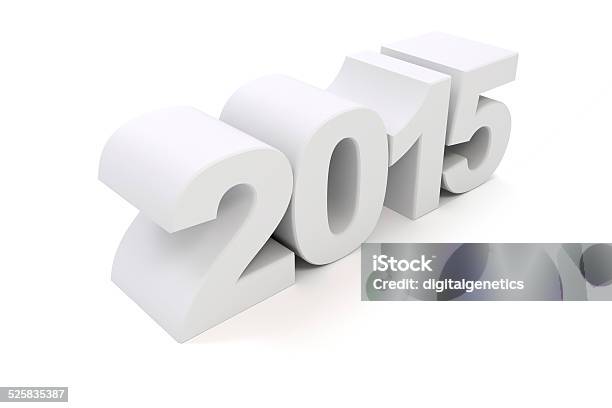 3d 2015 Text On White Background Stock Photo - Download Image Now - 2015, Abstract, Backgrounds