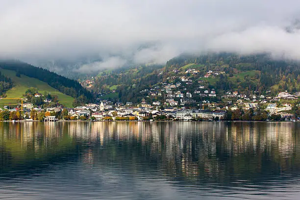 Small tourist town Austrian Alps