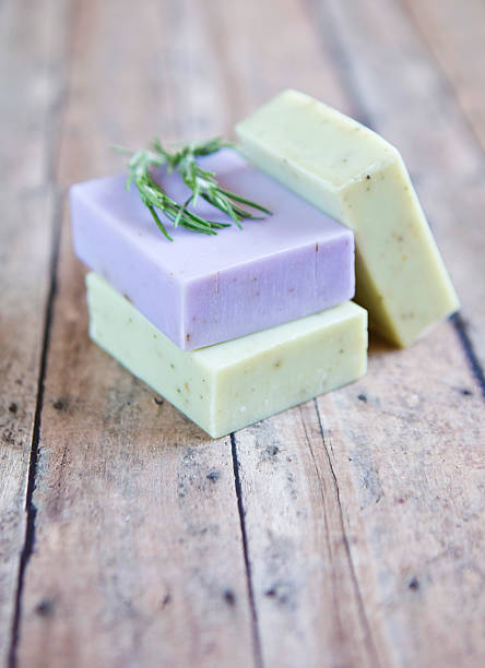 istock Lavender rosemary natural soap 525857551