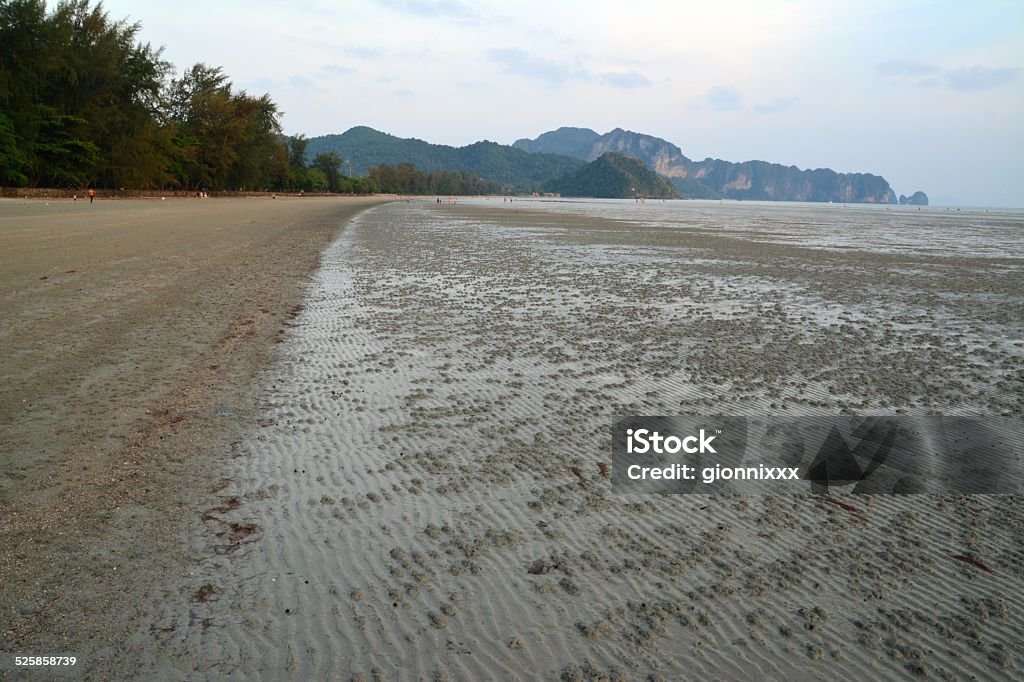 Nopparat Thara beach, Krabi province Nopparat Thara with low tide, a Long beach at the western tip of Ao Nang, Krabi province. Andaman Sea Stock Photo