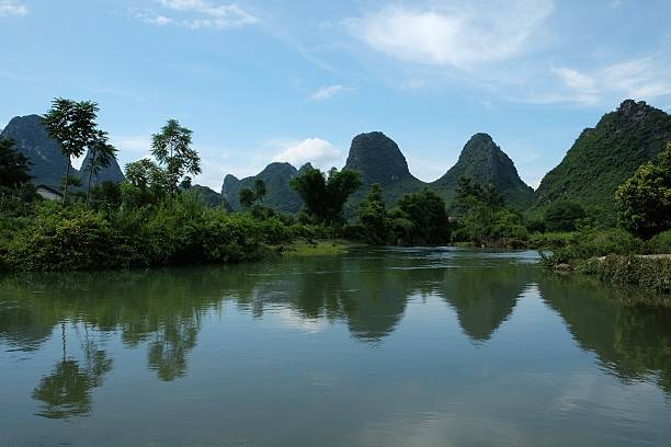 istock Karst hills and Yulong River. 525858883