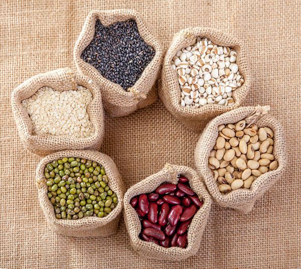 istock sesame, green beans, soybean, millet, red beans 525860521