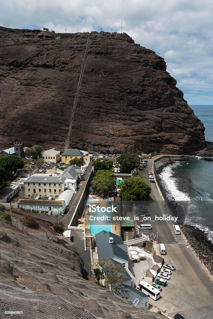 Jamestown St Helena The historic castle near the seafront in Jamestown, capital of the island of St Helena Atlantic Ocean Stock Photo