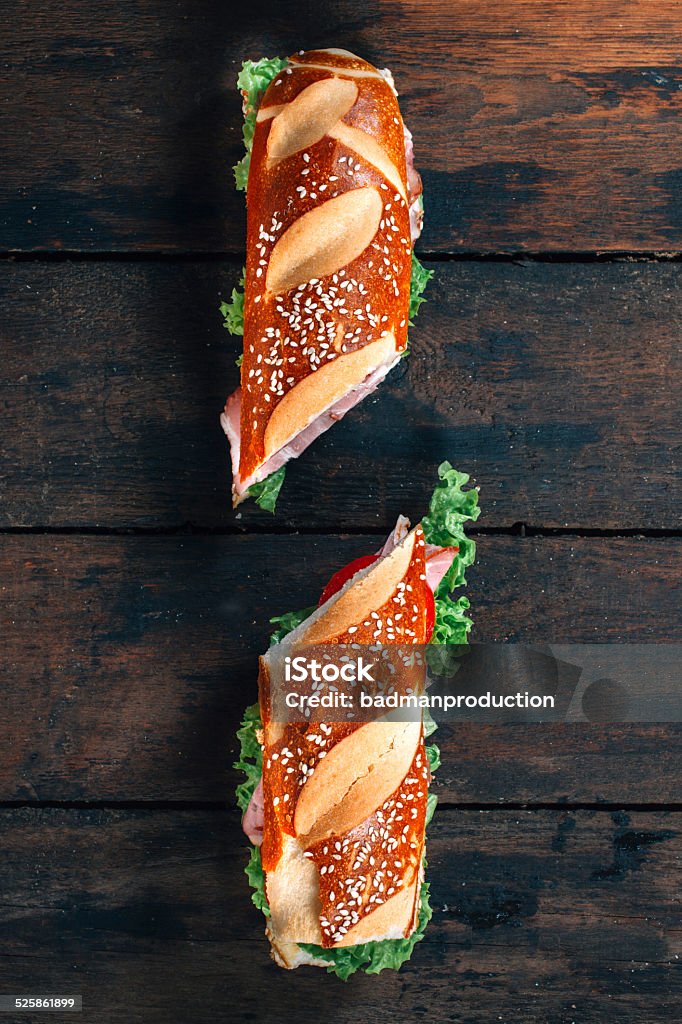 Dos sándwich - Foto de stock de Bocadillo submarino libre de derechos