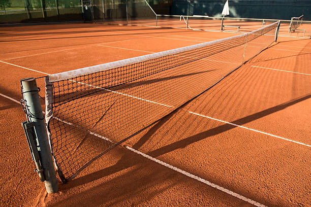 istock Clay (Dirt) Tennis Court. 525862323