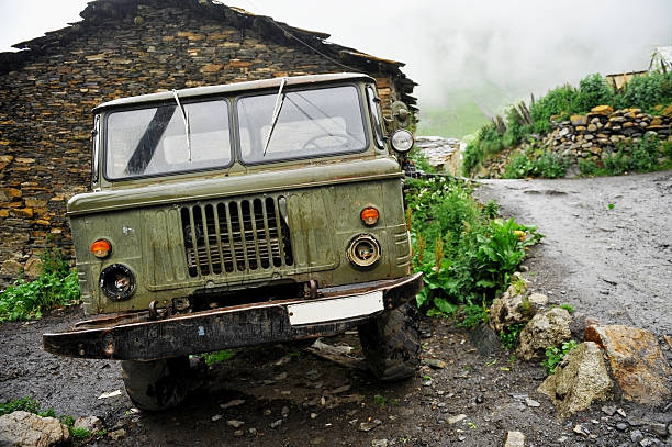 istock Abandoned russian truck 525863517