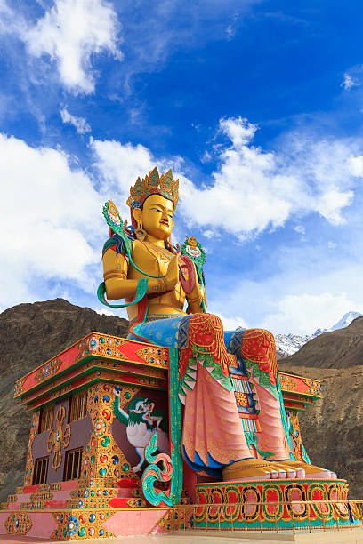 istock Statue of Maitreya Buddha, Diskit Monastery in Nubra valley 525874616