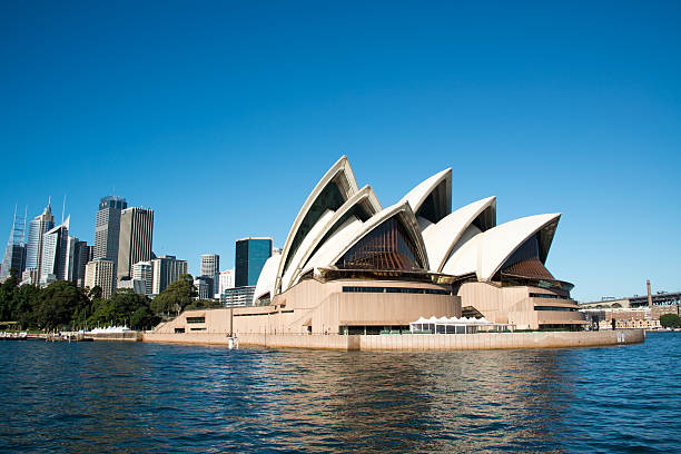 Sydney, Australia - February 23, 2016: The Sydney Opera House is an epicenter of performing arts which draws tourists from around the globe contributing to the recent rapid increase in tourism in Australia