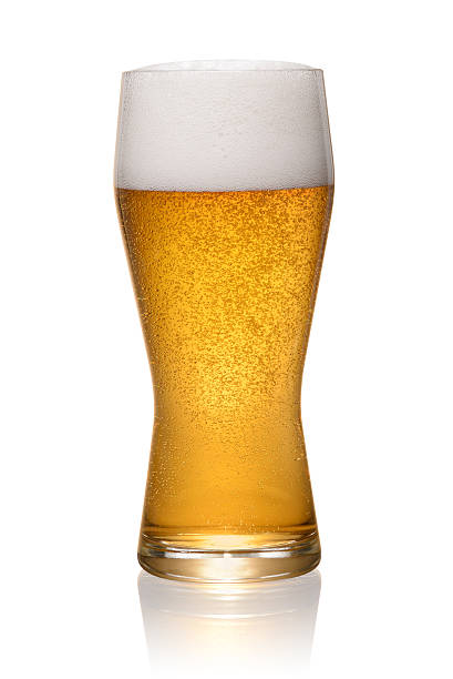 istock Glass of beer on white 525876280