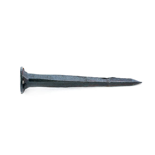 istock Metal nail isolated over the white background 525876790