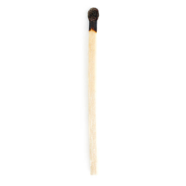 istock Wooden match isolated over the white background 525877532