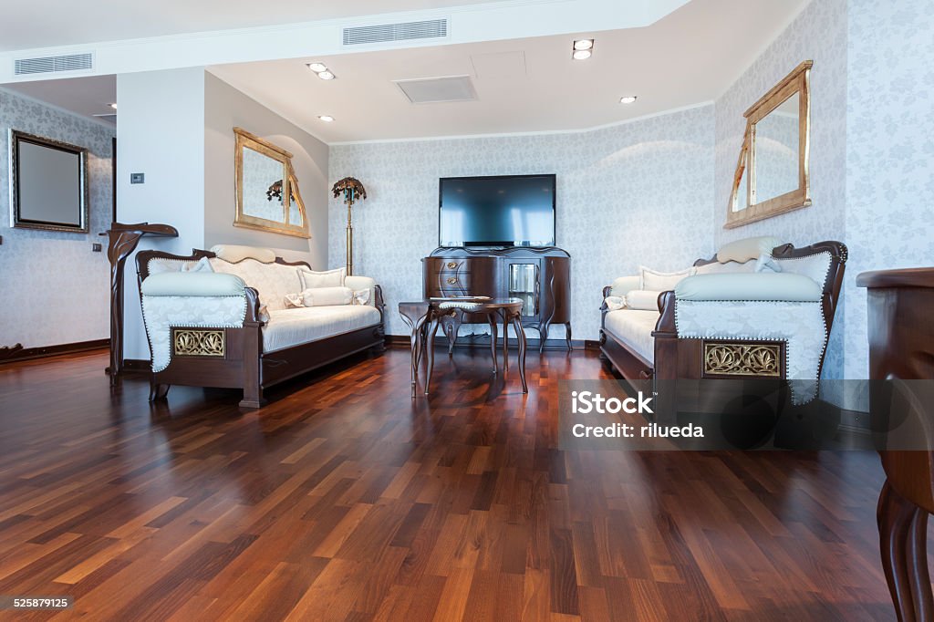 Elegant classic style living room interior Hardwood Stock Photo
