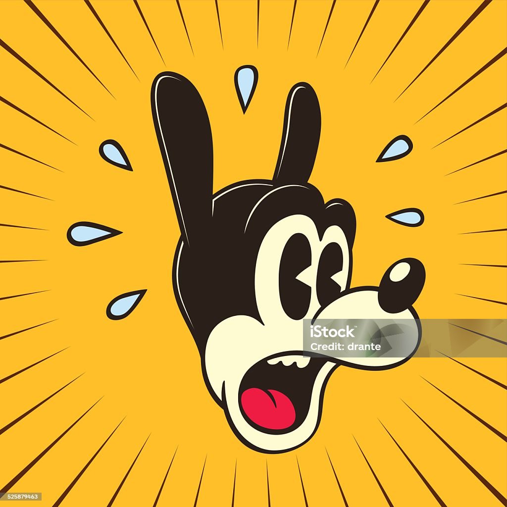 Vintage Toons Retro Cartoon Surprised Or Frightened Character Face Stock  Illustration - Download Image Now - iStock