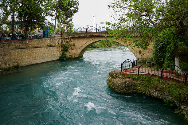 famous tarsus berdan waterfall at mersin turkey