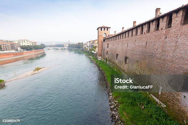 Verona Italyadige River And Medieval Stone Bridge Ponte Scaligero Stock Photo - Download Image Now