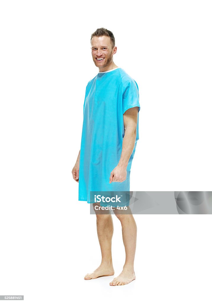Cheerful patient looking at camera Cheerful patient looking at camerahttp://www.twodozendesign.info/i/1.png Cut Out Stock Photo
