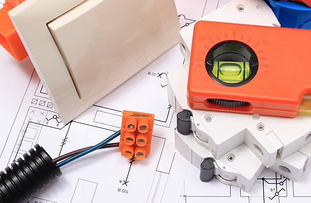 istock Electrical components, accessories for engineering jobs and diagrams 525881512