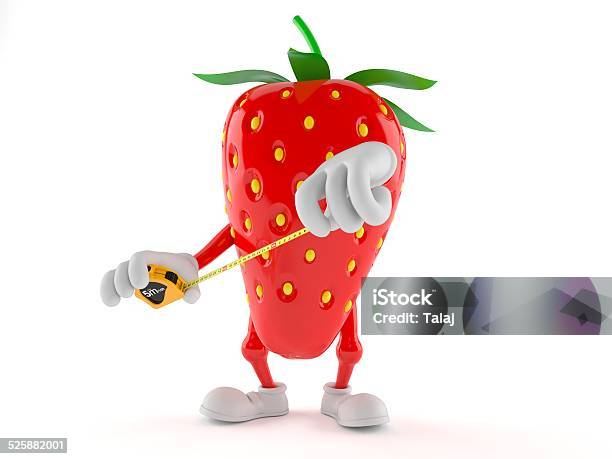 Strawberry Stock Photo - Download Image Now - Berry Fruit, Cartoon, Centimeter