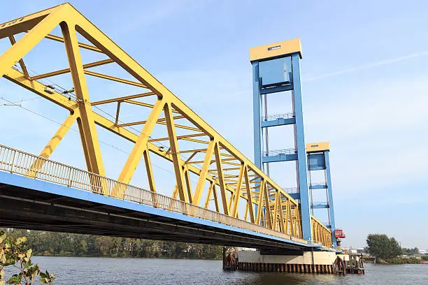 Kattwyk Bridge in the Port of Hamburg