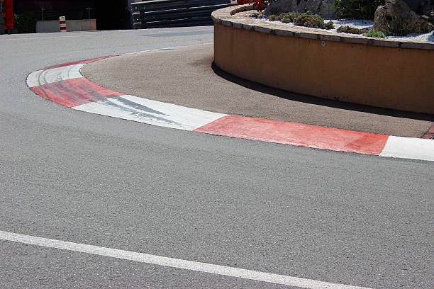 istock Texture of Motor Race Asphalt and Curb on Monaco GP 525883260